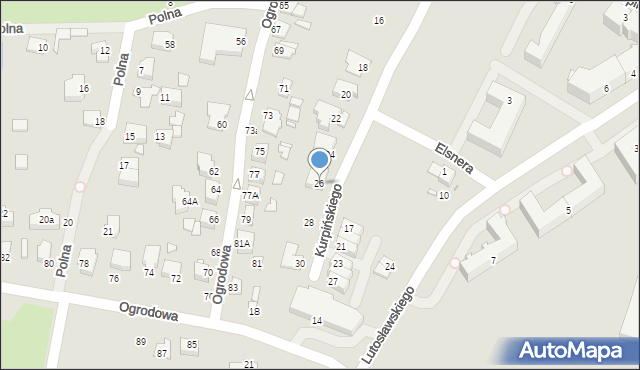 Chełm, Kurpińskiego Karola, 26, mapa Chełma