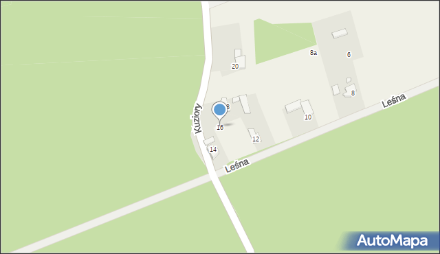 Chobie, Kuziory, 16, mapa Chobie