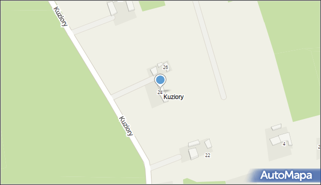 Chobie, Kuziory, 24, mapa Chobie