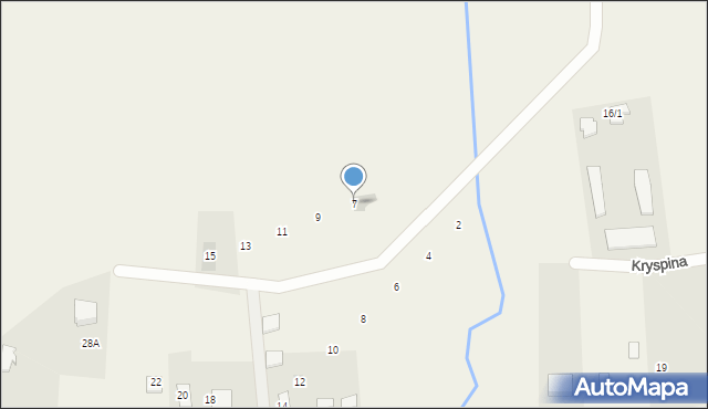 Chrzanowo, Kubusia Puchatka, 7, mapa Chrzanowo