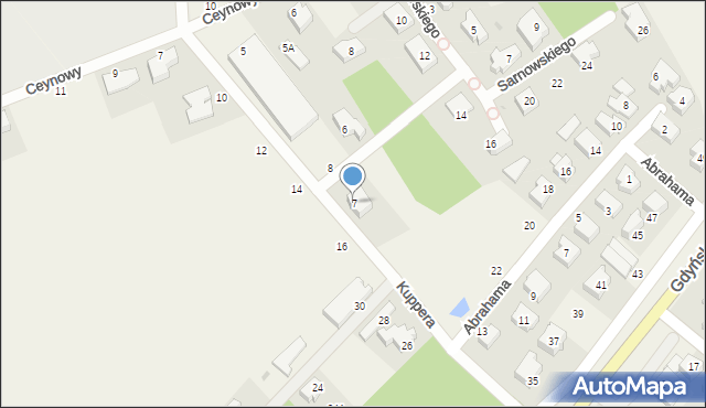 Chwaszczyno, Kuppera, ks., 7, mapa Chwaszczyno