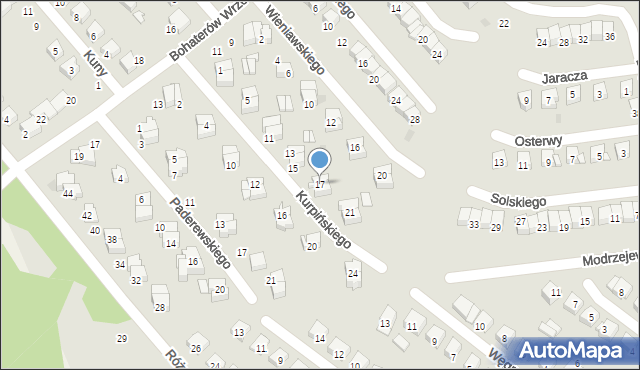 Ciechanów, Kurpińskiego Karola, 17, mapa Ciechanów