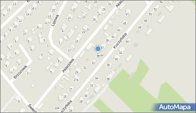 Ciechanowiec, Kuczyńska, 35, mapa Ciechanowiec