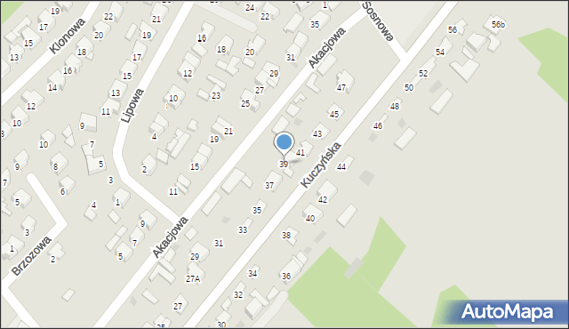 Ciechanowiec, Kuczyńska, 39, mapa Ciechanowiec