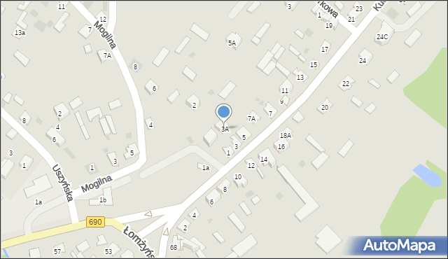 Ciechanowiec, Kuczyńska, 3A, mapa Ciechanowiec