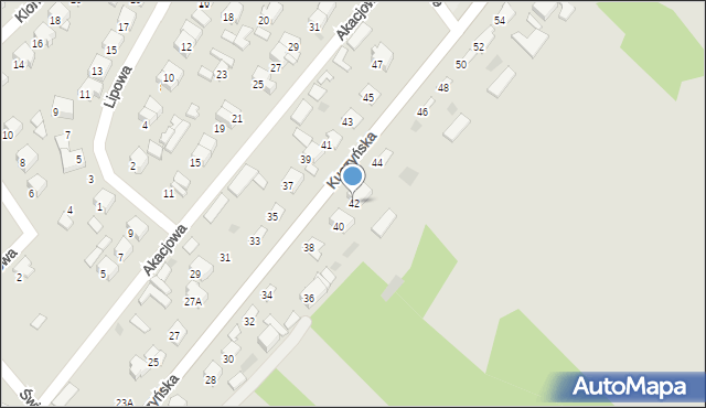 Ciechanowiec, Kuczyńska, 42, mapa Ciechanowiec