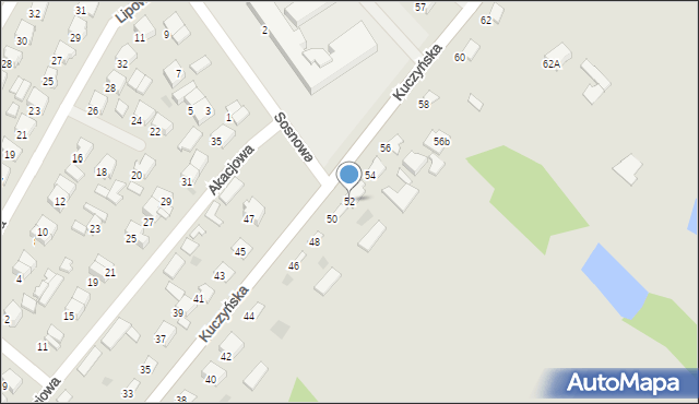 Ciechanowiec, Kuczyńska, 52, mapa Ciechanowiec