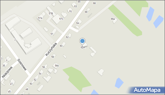 Ciechanowiec, Kuczyńska, 62A, mapa Ciechanowiec