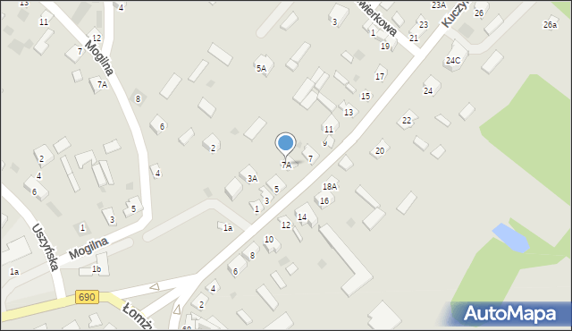 Ciechanowiec, Kuczyńska, 7A, mapa Ciechanowiec