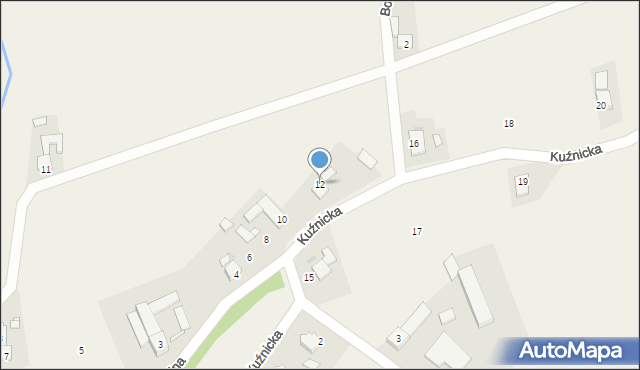 Ciechowice, Kuźnicka, 12, mapa Ciechowice