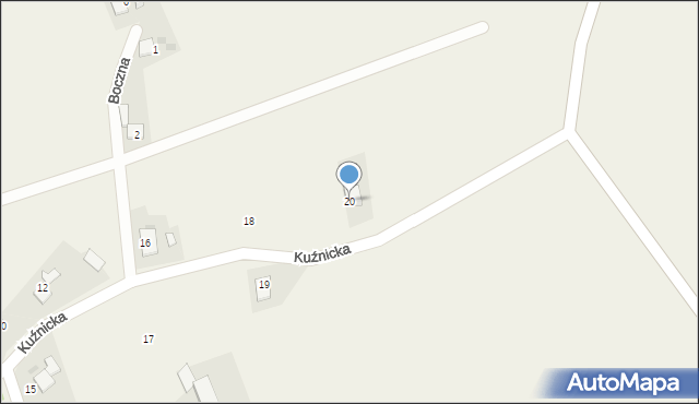 Ciechowice, Kuźnicka, 20, mapa Ciechowice