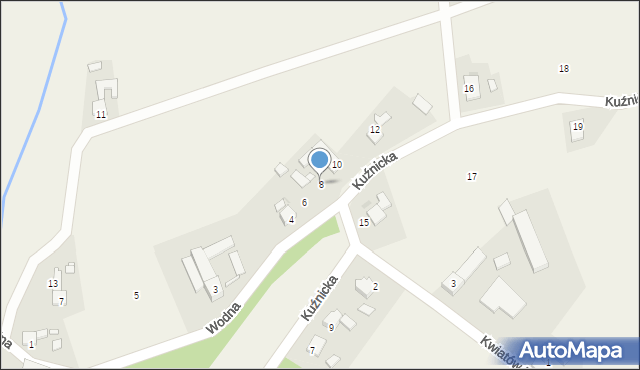 Ciechowice, Kuźnicka, 8, mapa Ciechowice