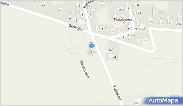 Czerniewice, Kujawska, 7, mapa Czerniewice