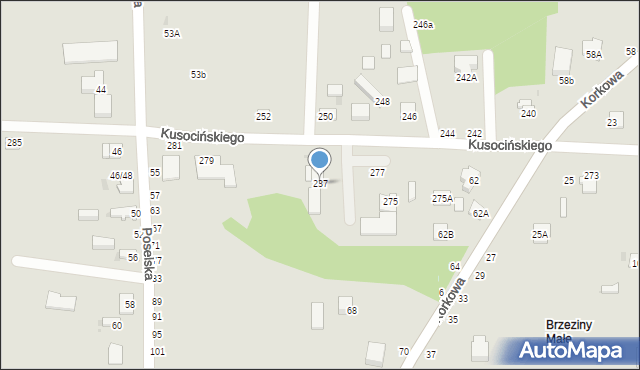Częstochowa, Kusocińskiego Janusza, 237, mapa Częstochowy