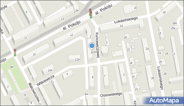 Częstochowa, Kuncewiczowej Marii, 4, mapa Częstochowy