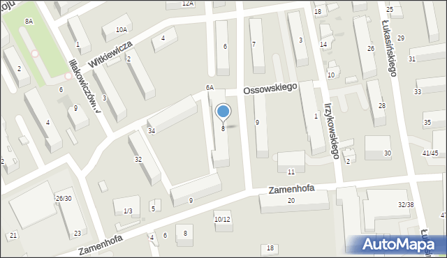 Częstochowa, Kuncewiczowej Marii, 8, mapa Częstochowy