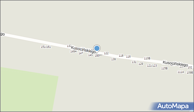 Częstochowa, Kusocińskiego Janusza, 143, mapa Częstochowy