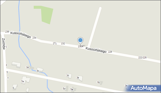 Częstochowa, Kusocińskiego Janusza, 230A, mapa Częstochowy