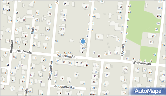Częstochowa, Kutnowska, 1A, mapa Częstochowy