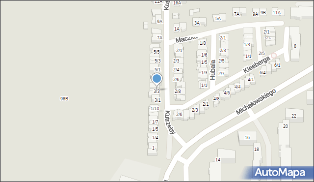 Częstochowa, Kutrzeby Tadeusza, gen., 3/3, mapa Częstochowy