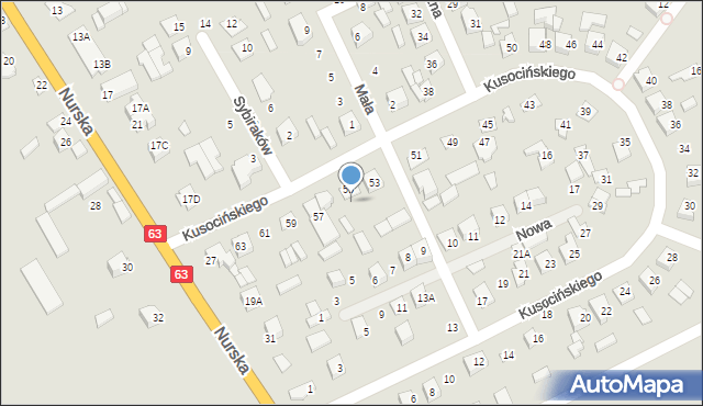 Czyżew, Kusocińskiego Janusza, 55/3, mapa Czyżew