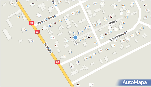 Czyżew, Kusocińskiego Janusza, 7, mapa Czyżew