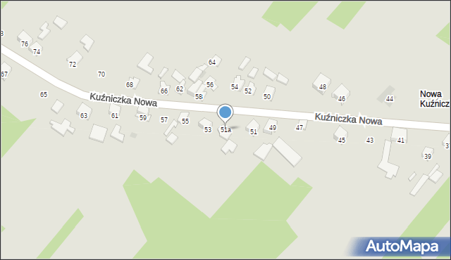 Dąbrowa Górnicza, Kuźniczka Nowa, 51a, mapa Dąbrowa Górnicza