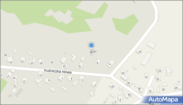 Dąbrowa Górnicza, Kuźniczka Nowa, 8a, mapa Dąbrowa Górnicza