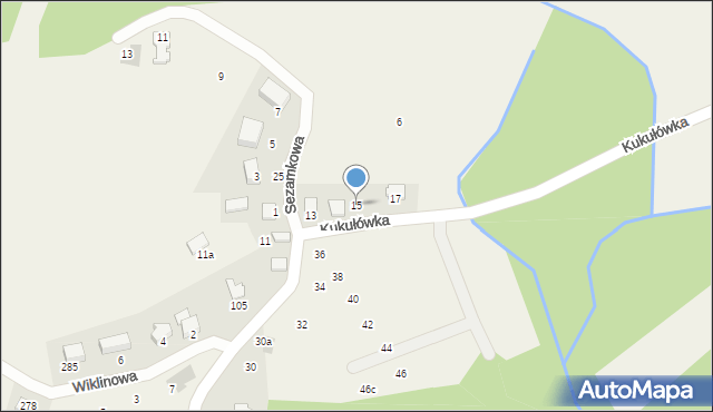 Dąbrowa Szlachecka, Kukułówka, 15, mapa Dąbrowa Szlachecka