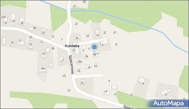 Dąbrowa Szlachecka, Kukułówka, 4a, mapa Dąbrowa Szlachecka