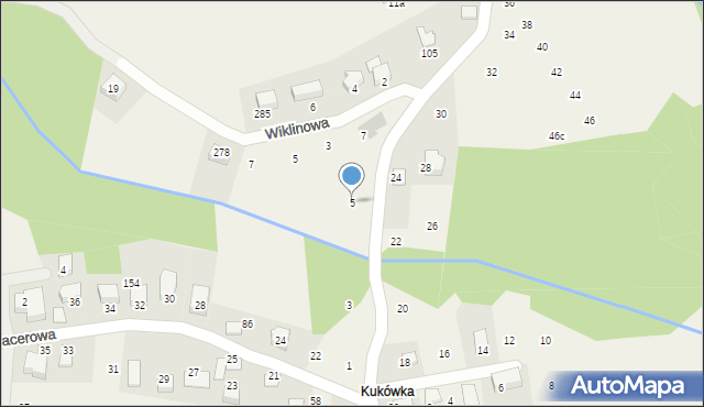 Dąbrowa Szlachecka, Kukułówka, 5, mapa Dąbrowa Szlachecka