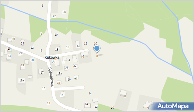 Dąbrowa Szlachecka, Kukułówka, 8, mapa Dąbrowa Szlachecka