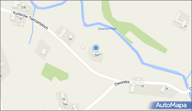 Dzianisz, Kurierów Tatrzańskich, 2, mapa Dzianisz