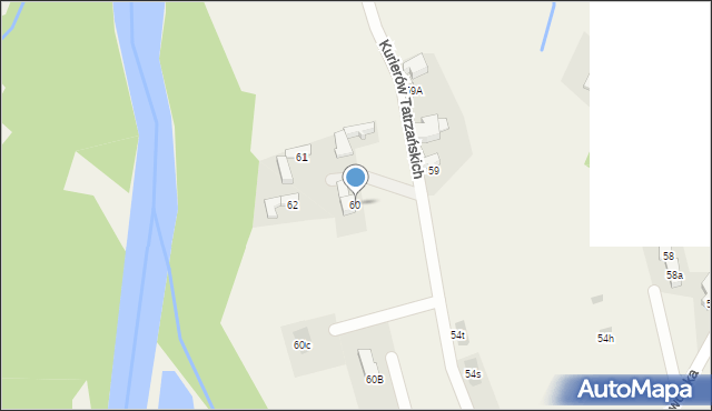 Dzianisz, Kurierów Tatrzańskich, 52, mapa Dzianisz