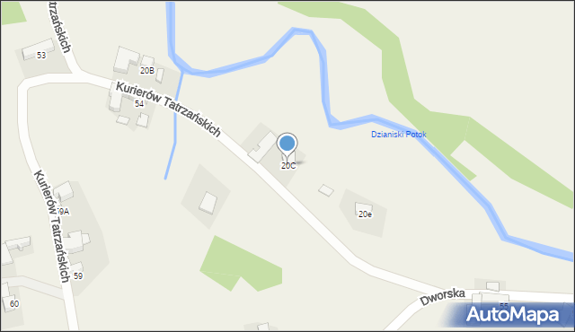 Dzianisz, Kurierów Tatrzańskich, 6, mapa Dzianisz