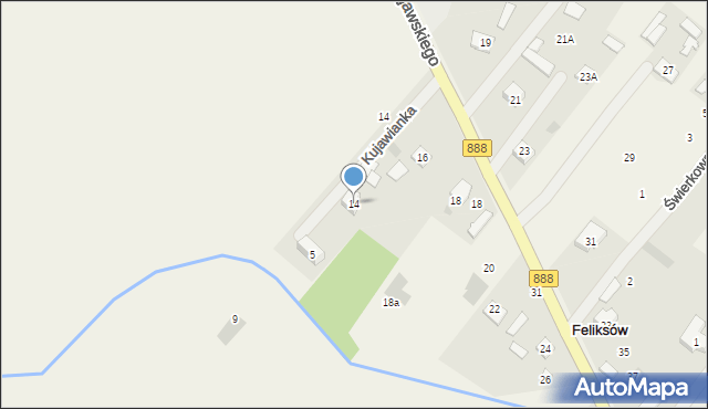 Feliksów, Kujawskiego Jana, 14, mapa Feliksów