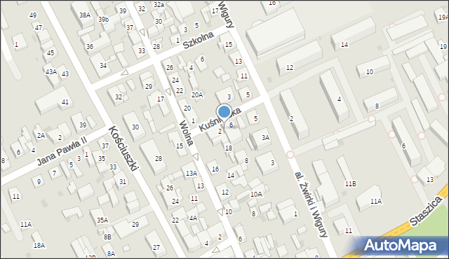 Garwolin, Kuśnierska, 4, mapa Garwolin