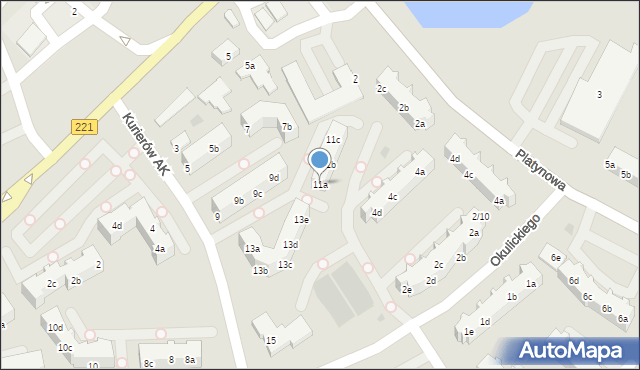 Gdańsk, Kurierów Armii Krajowej, 11a, mapa Gdańska