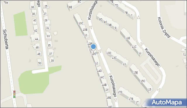 Gdańsk, Kurpińskiego Karola, 12C, mapa Gdańska