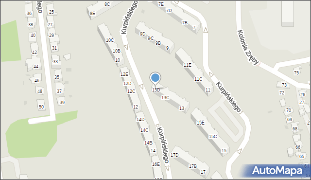 Gdańsk, Kurpińskiego Karola, 13D, mapa Gdańska