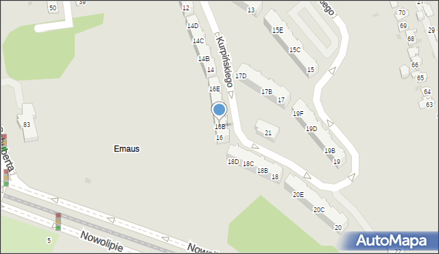 Gdańsk, Kurpińskiego Karola, 16B, mapa Gdańska