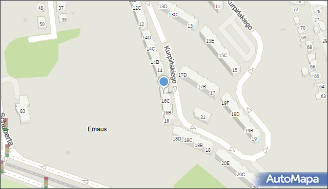 Gdańsk, Kurpińskiego Karola, 16D, mapa Gdańska
