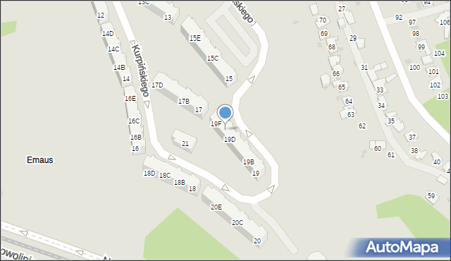 Gdańsk, Kurpińskiego Karola, 19E, mapa Gdańska