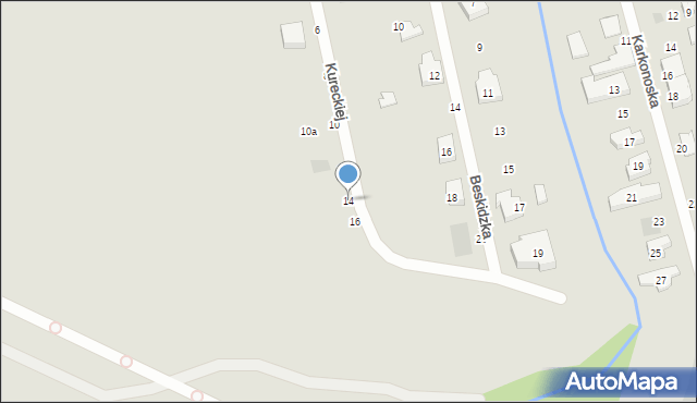 Gdańsk, Kureckiej Marii, 14, mapa Gdańska