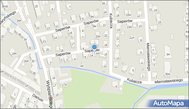 Gdańsk, Kubacza Franciszka, 14a, mapa Gdańska