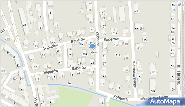 Gdańsk, Kubacza Franciszka, 20, mapa Gdańska