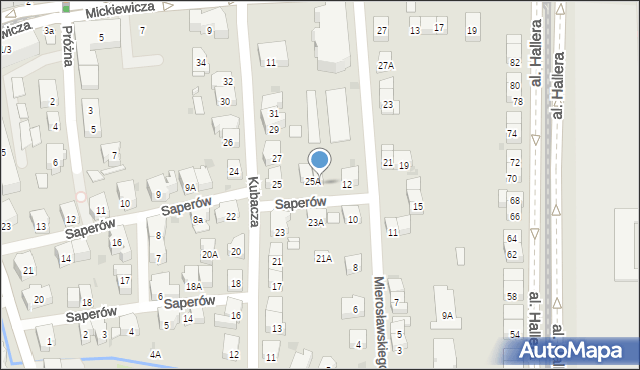 Gdańsk, Kubacza Franciszka, 25B, mapa Gdańska