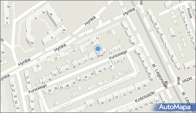 Gdańsk, Kunickiego Stanisława, 19, mapa Gdańska