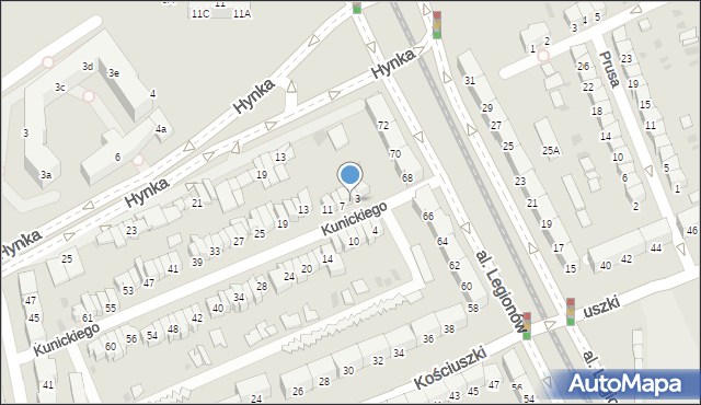 Gdańsk, Kunickiego Stanisława, 5, mapa Gdańska