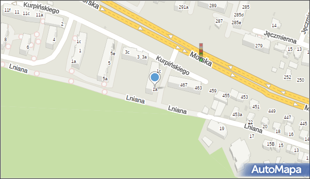 Gdynia, Kurpińskiego Karola, 1a, mapa Gdyni